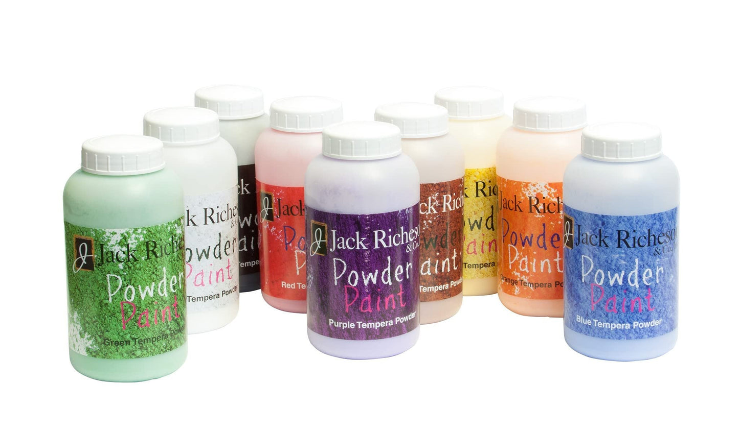 Jack Richeson Powder Paint Set, 9/Pkg, Assorted Colors