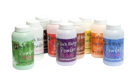 Jack Richeson Powder Paint Set, 9/Pkg, Assorted Colors