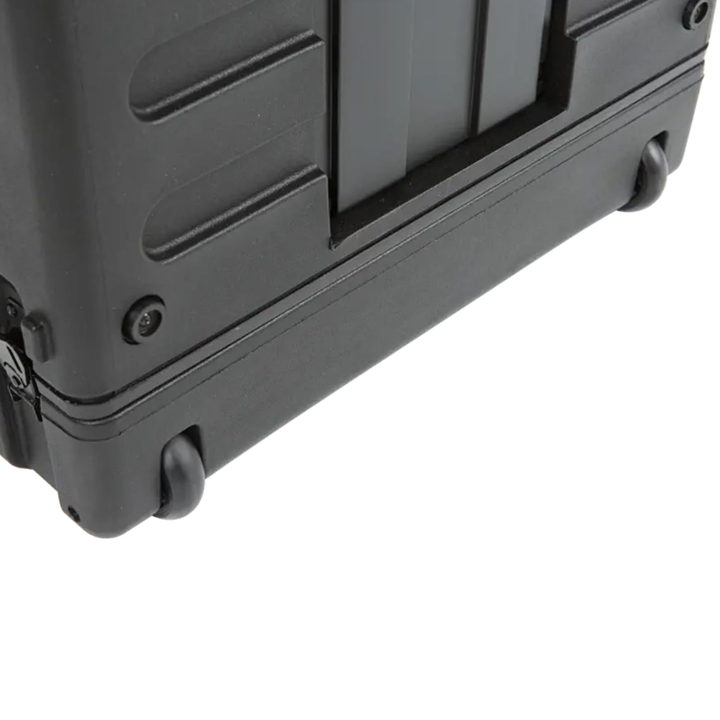 SKB 4U rSeries Rolling Rack with Integrated Back Wheels and 1-Touch Pull Handle, Comes with 4 Rack Units and Interlocking Molded Stacking Bars