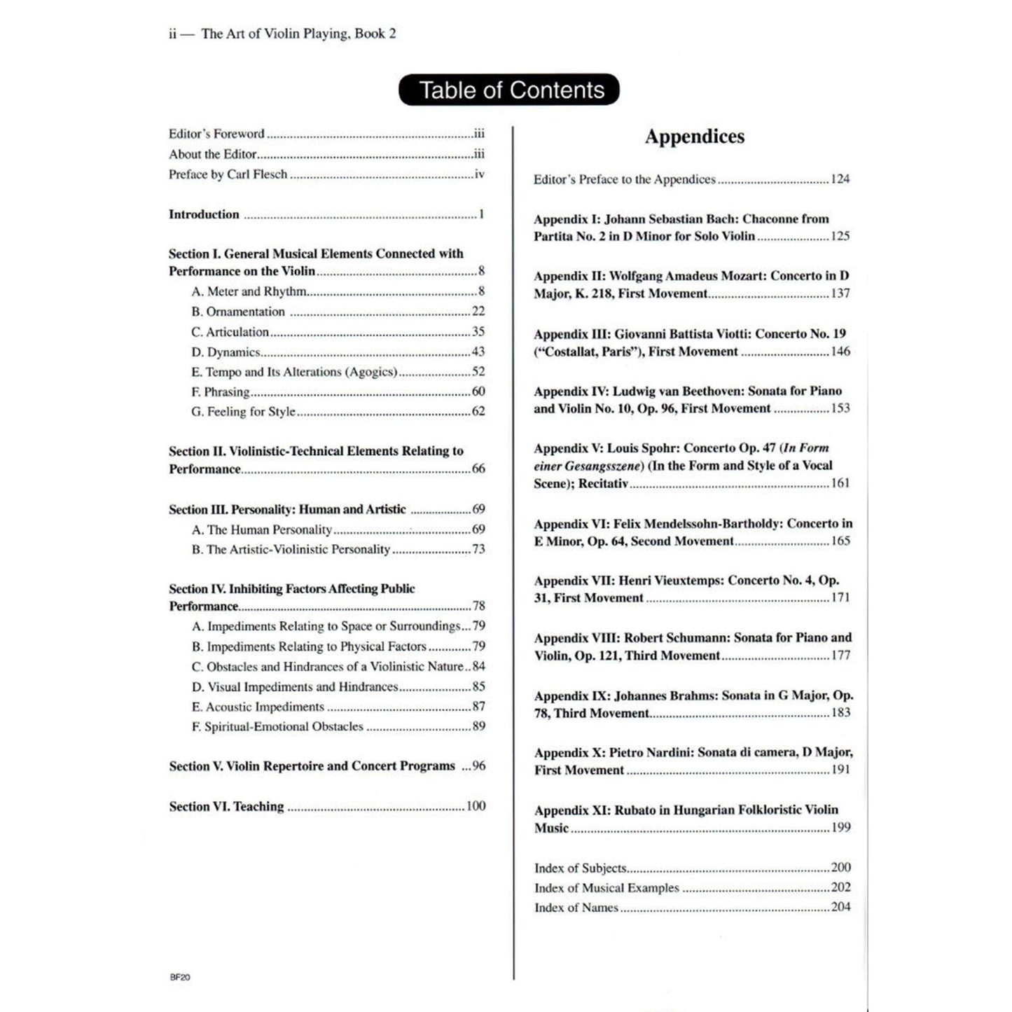 Flesch - The Art of Violin Playing Book 2