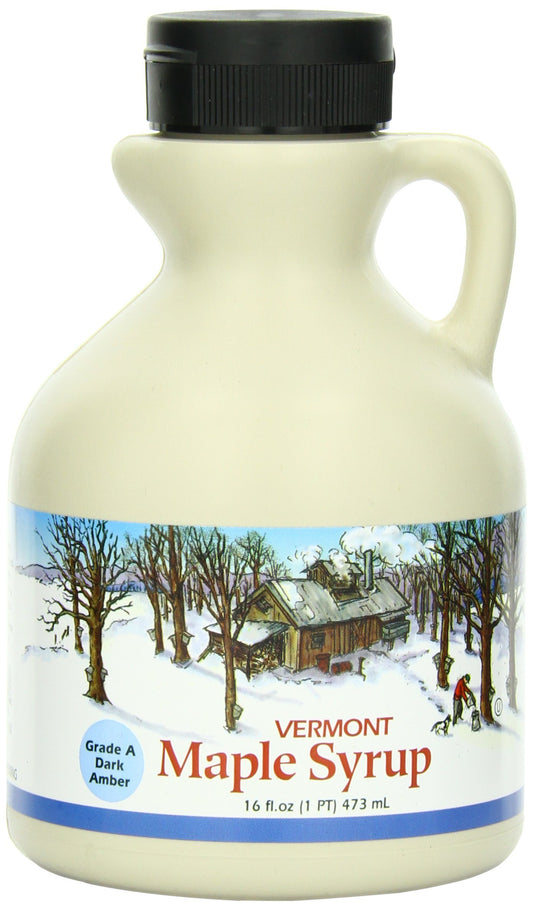 Butternut Mountain Farm Pure Maple Syrup From Vermont, Grade A (Prev. Grade B), Dark Color, Robust Taste, All Natural, Easy Pour Jug, 16 Fl Oz, 1 Pint