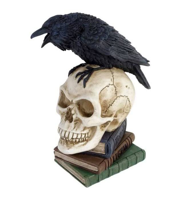 Pacific Giftware Poes Raven Figurine, Multicolor