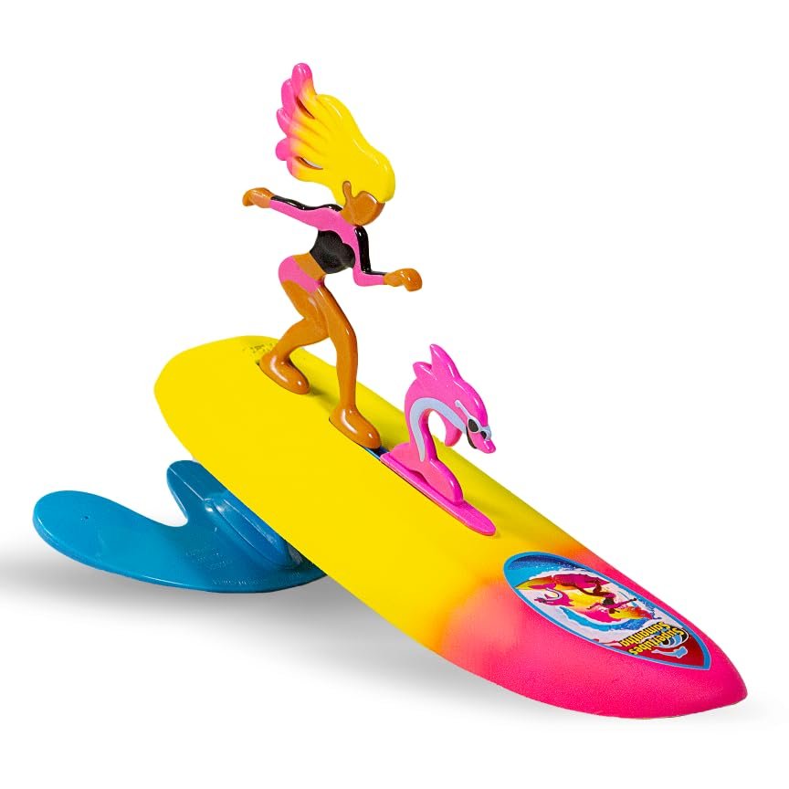Surfer Dudes Legends & Surfer Pets Wave Powered Mini-Surfer, Pet and Surfboard Beach Toy
