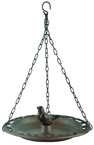 Esschert Design BR26 Series Wall Bird Feeder in Giftbox, Antique Brown