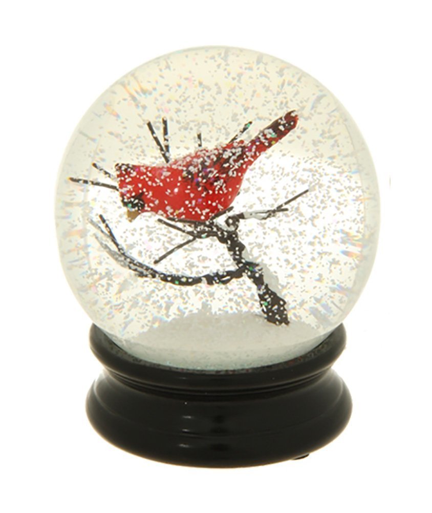 Winter Snow Globe by RAZ Imports: 4.5 Inch Cardinal Snow Globe (Cardinal Branch)