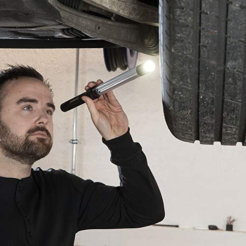 Scangrip LINE Light R, Rechargeable Inspection LED Work Light with Top Spotlight, 600 Lumen, Handheld, Slim Design, Dust and Waterproof (IP65), Sturdy