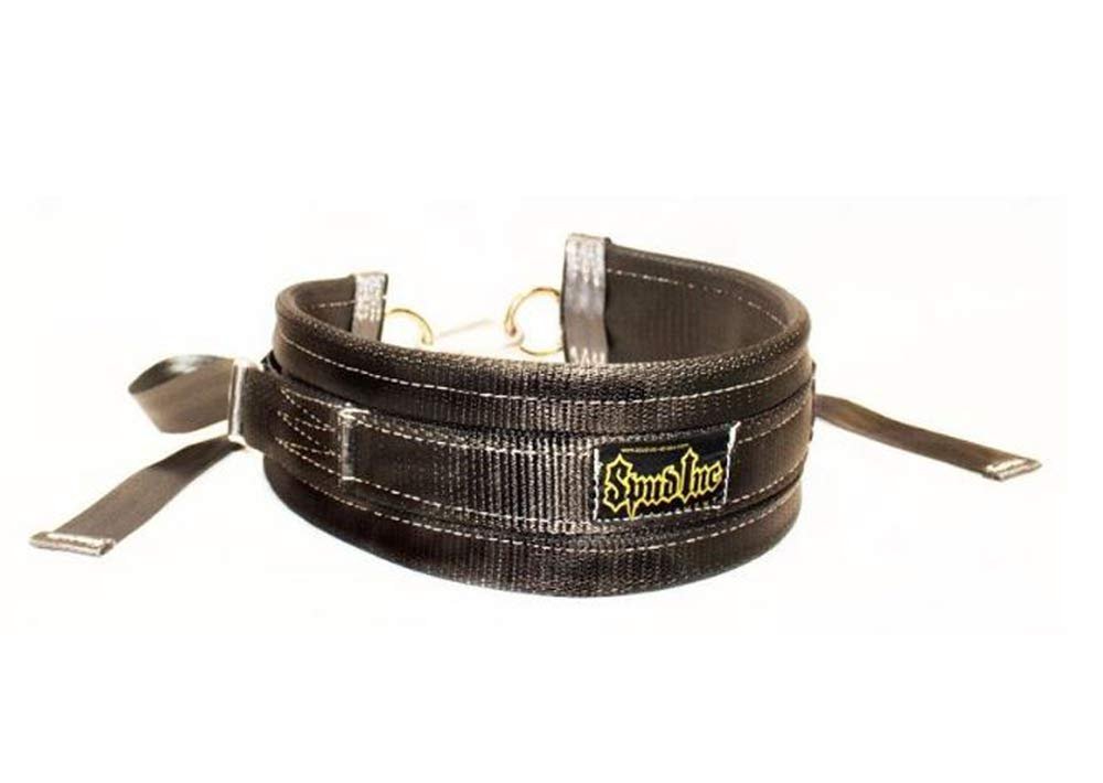 Spud Inc Belt Squat Belt Large Adjustable Black Belt for Weight Lifting Strength Training and Power Lifting
