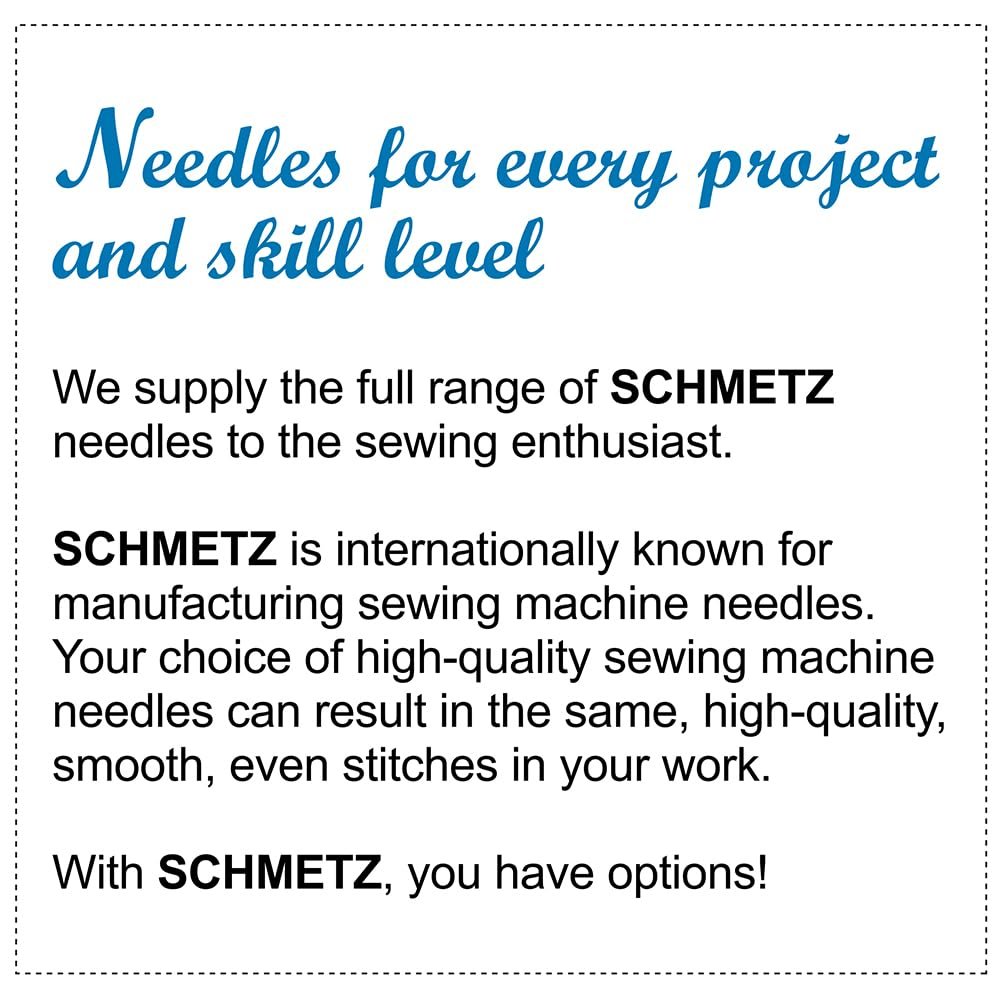 SCHMETZ Heavy Duty Sewing Machine Needles, 10 Count