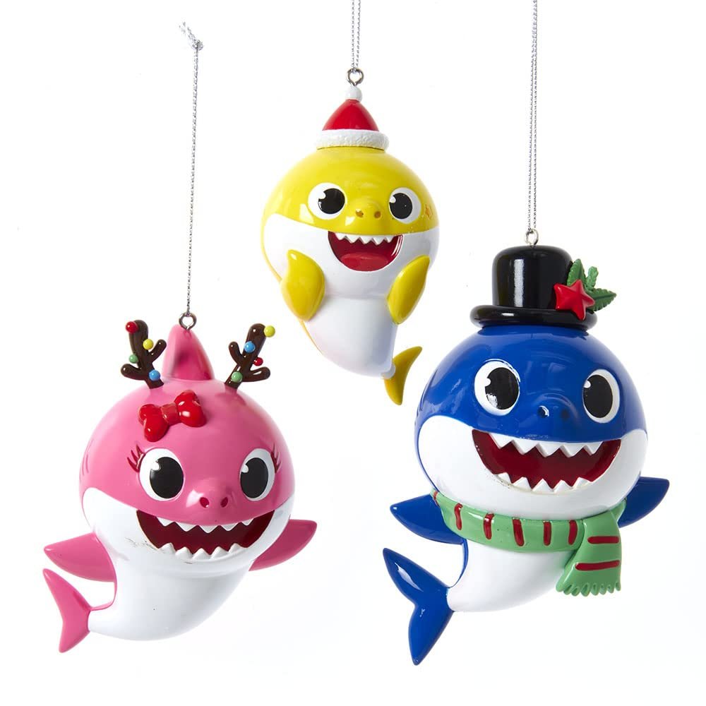 Baby Shark™ Santa Family Ornaments, 3-Piece Set