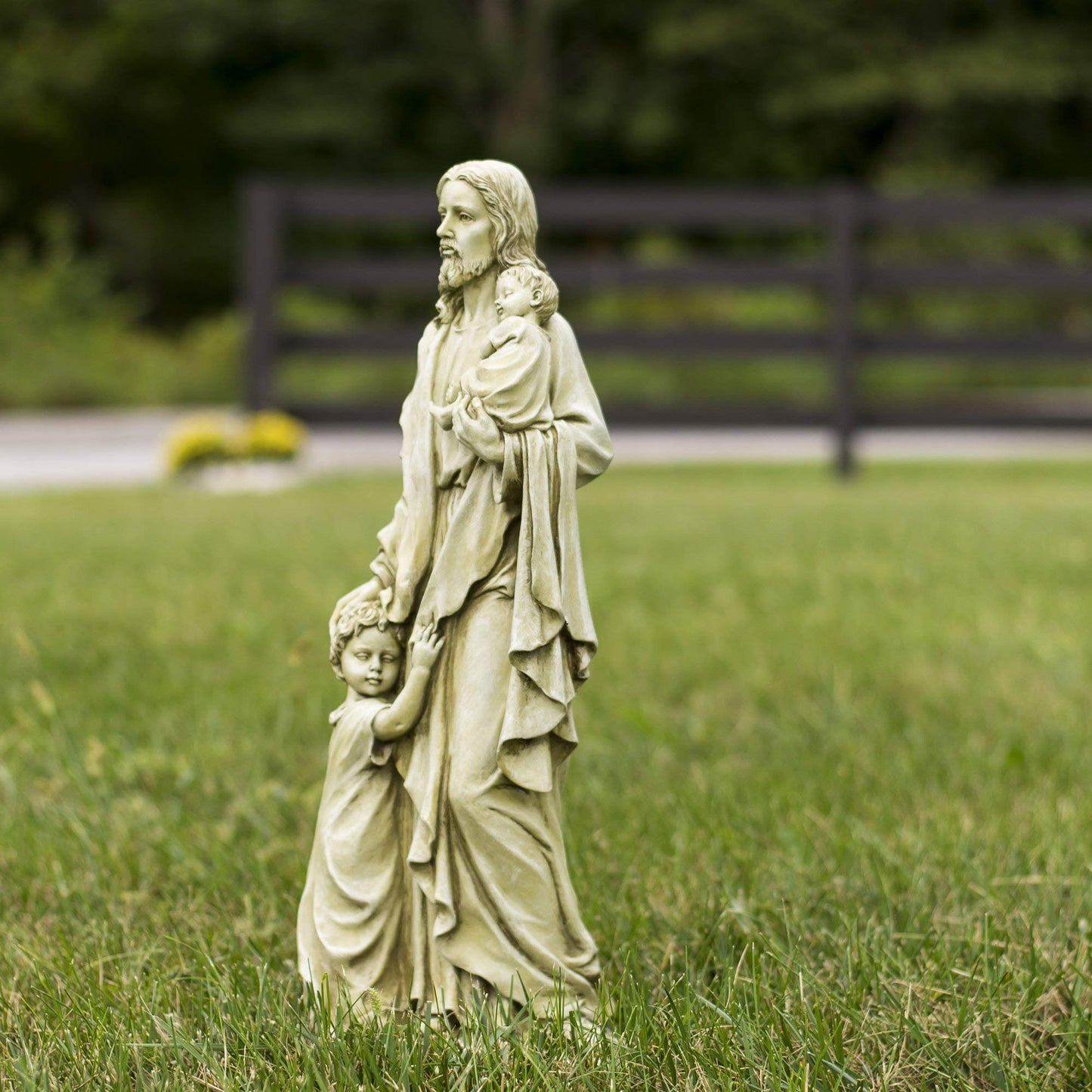 Joseph's Studio by Roman, 24" H Jesus with Children Garden Statue, Religious Outdoor Décor