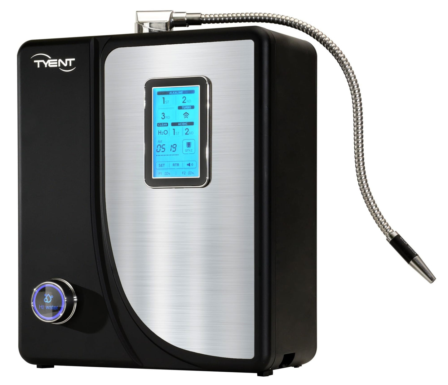 Tyent - H2 Hybrid Water Ionizer - Industry-First Twin-Cell Hybrid Technology - Hydrogen-Enriched Water at Neutral & Alkaline pH - Touchscreen & Autofill Controls - Advanced Filtration for Wellness