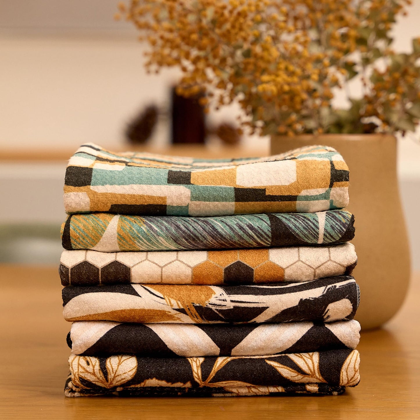 WerkShoppe Leaf Tiles Microfiber Towel