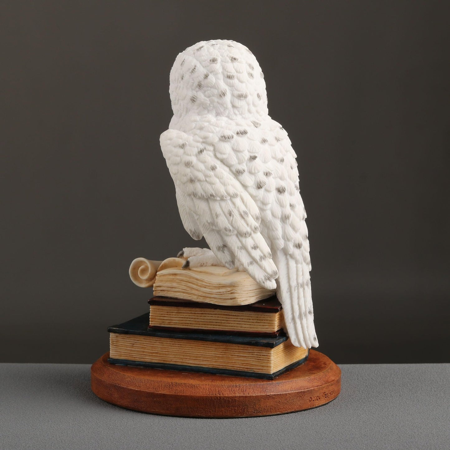 Veronese Design 5 3/4 Inch Snowy Owl Scripting Scholar Resin Hand Painted Animal Sculpture Home Decor Collectibles