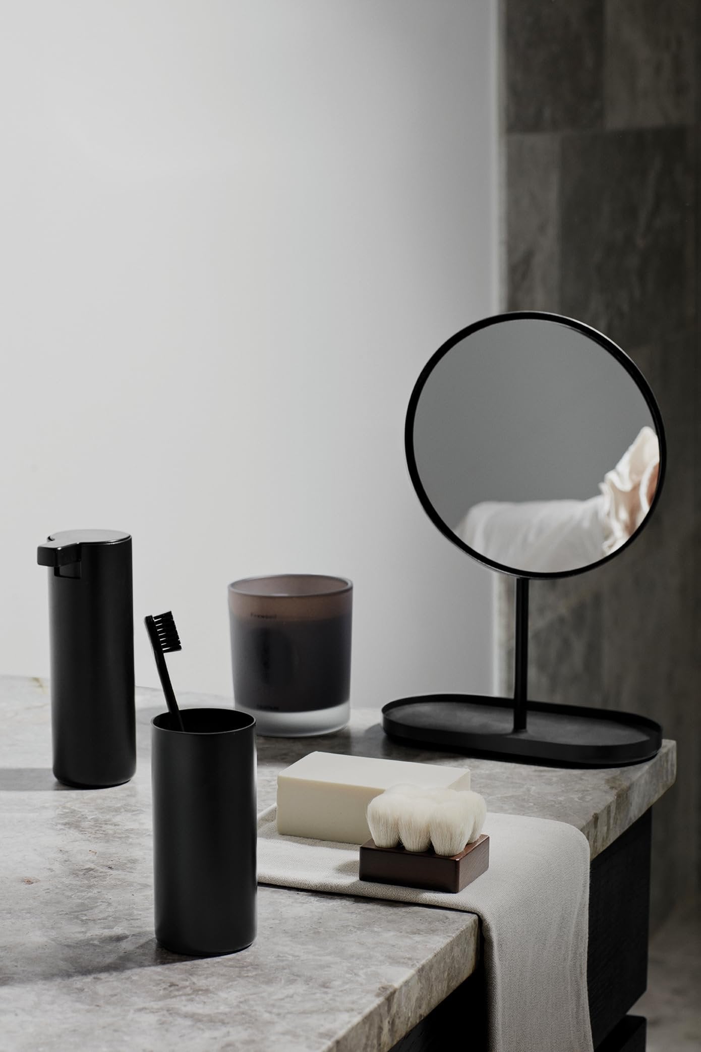 blomus Soap Dispenser MODO - 165ml/6oz - Black - Titanium Coated