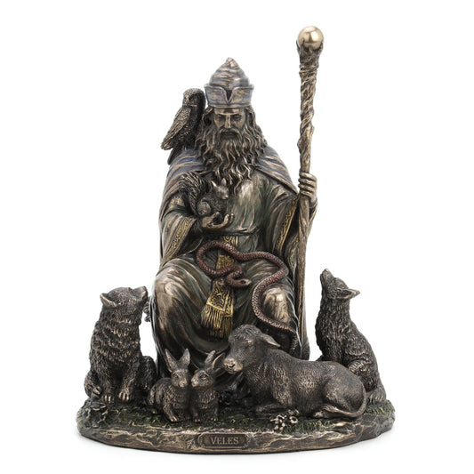 Veronese Design Veles The Slavic God of Cattle and Underworld Cold Cast Resin Antique Bronze Finish Statue