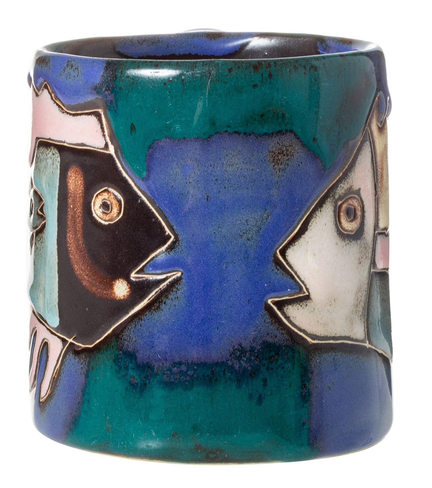 Mara Stoneware Fish in Sea 16oz Handcrafted Mug