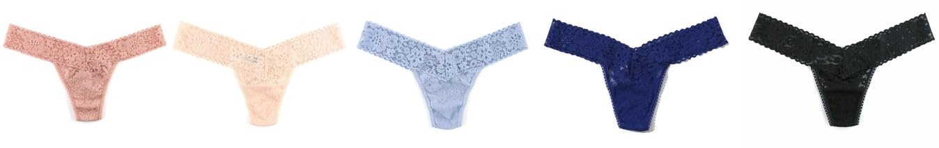 hanky panky - Daily Lace Low Rise Thongs for Women | Lacy Lingerie, Comfortable Underwear | One Size (2-12) | 3 pack