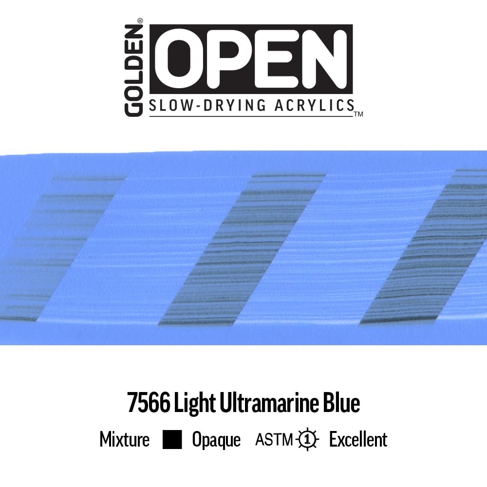 OPEN Slow-Drying Acrylics by GOLDEN, Violet and Blue, Professional Acrylic Paint