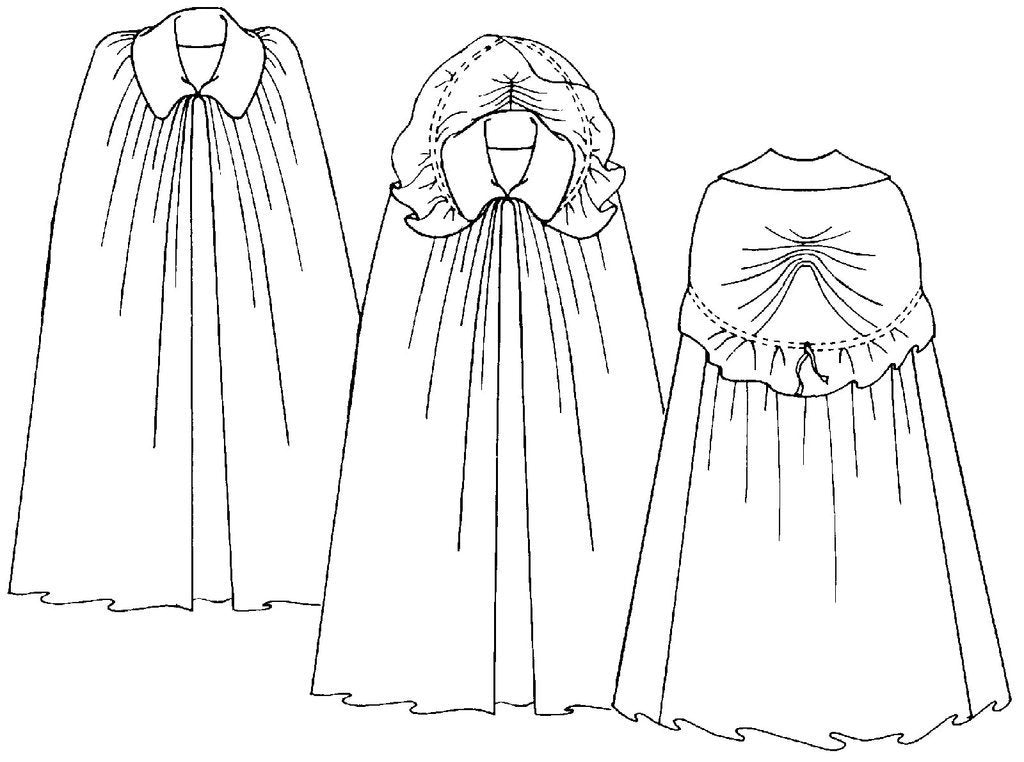 Folkwear Kinsale Cloak #207 Ladies Irish Ireland Cloaks Capes Sewing Pattern (Pattern Only)