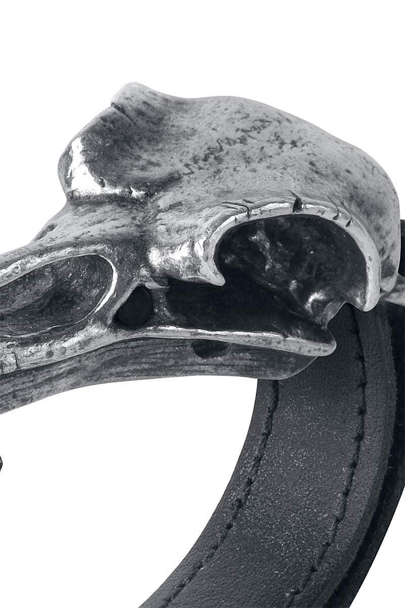 Alchemy Gothic Rabenschädel Raven Skull Wrist Strap Bracelet