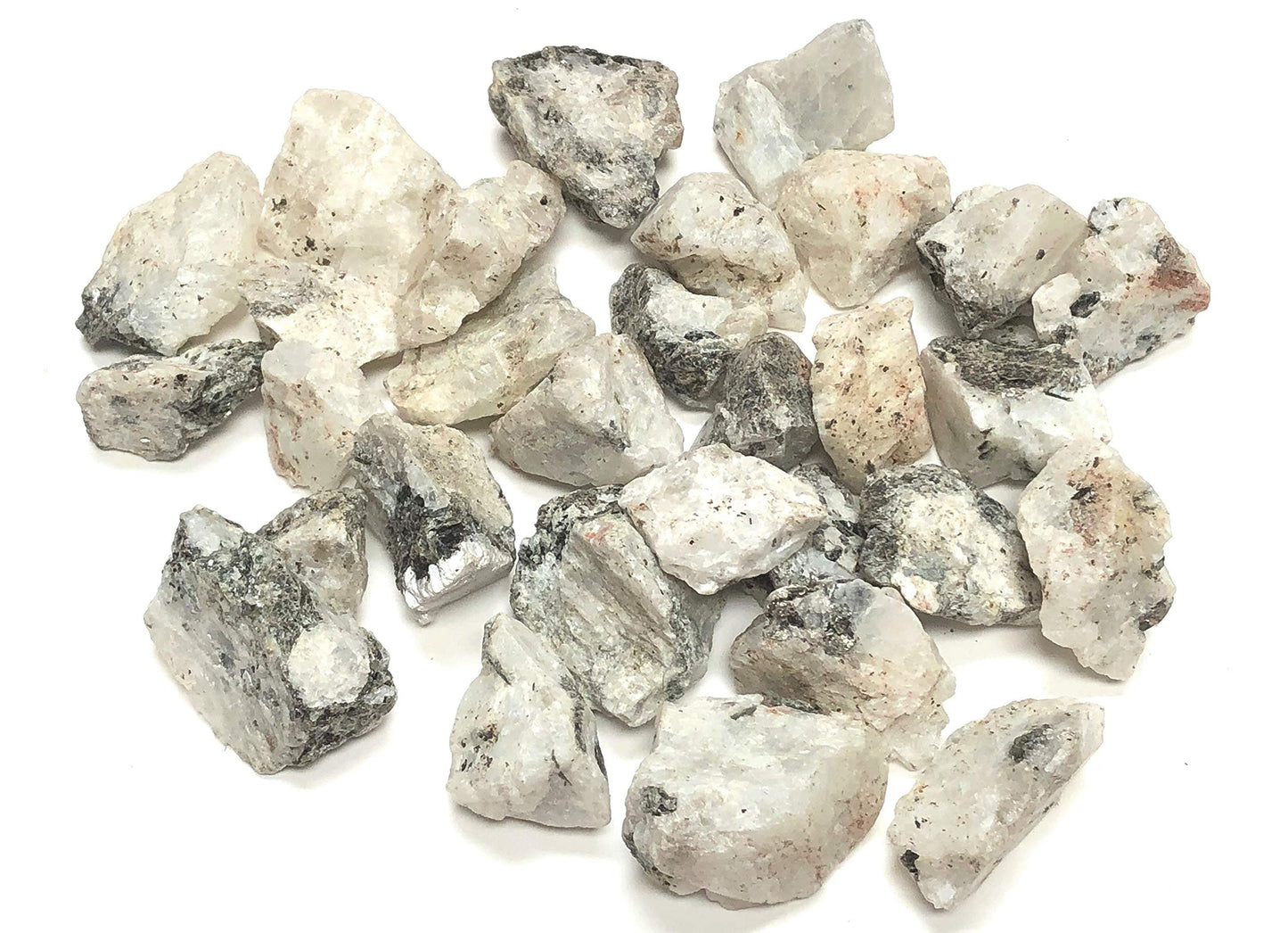 Zentron Crystal Collection Rough Rainbow Moonstone - Large 1" Pieces in Velvet Bag
