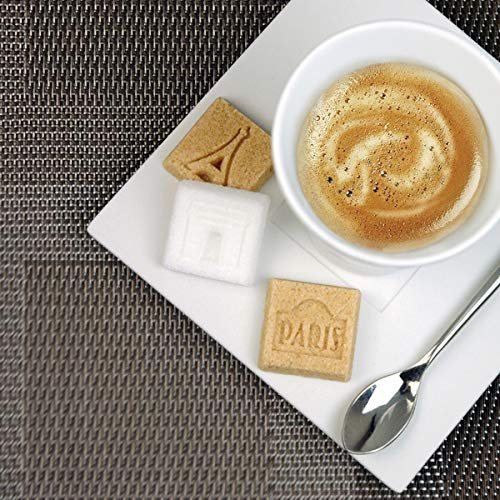 Canasuc Paris, C'est Paris! Pur Sucre de Canne,"Window Gift Box" of 32 Assorted French Molded Natural Sugar Pieces, White & Amber, 3.35 Oz