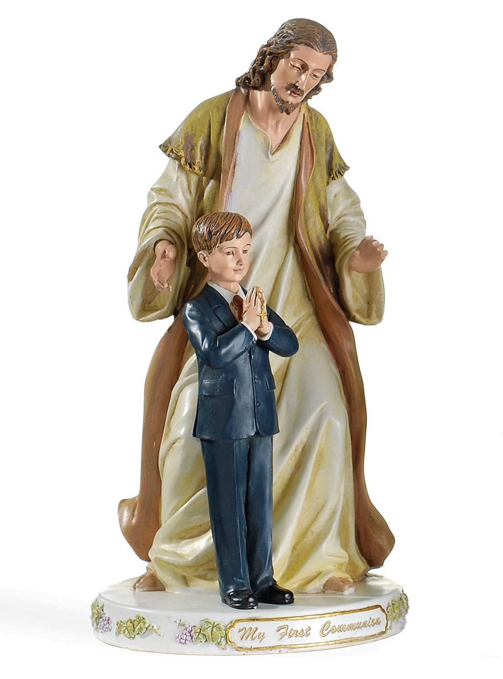 Joseph's Studio by Roman 9.5" H Jesus with Praying a Boy First Communion Figure, Religious Gift,