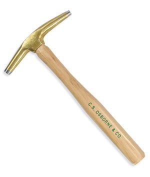 C.S. Osborne #33 Bronze Head Tack Hammer | Magnetic Tipped with Permanent Magnet | Premium Quality Steel Tipped High Industrial Quality Material | Professional Grade Tool for Upholstery Projects | 7oz