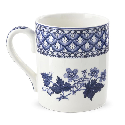 Spode Blue Room Collection Mug | Geranium Motif | 16-Ounce | Large Cup for Coffee, Latte, Tea, and Hot Cocoa | Made of Porcelain | Dishwasher and Microwave Safe