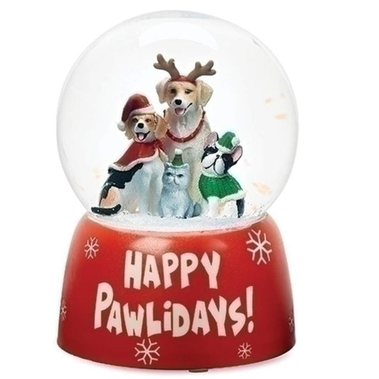 Roman 133809 Musical Christmas Dog Dome, 6 inch, Multicolor