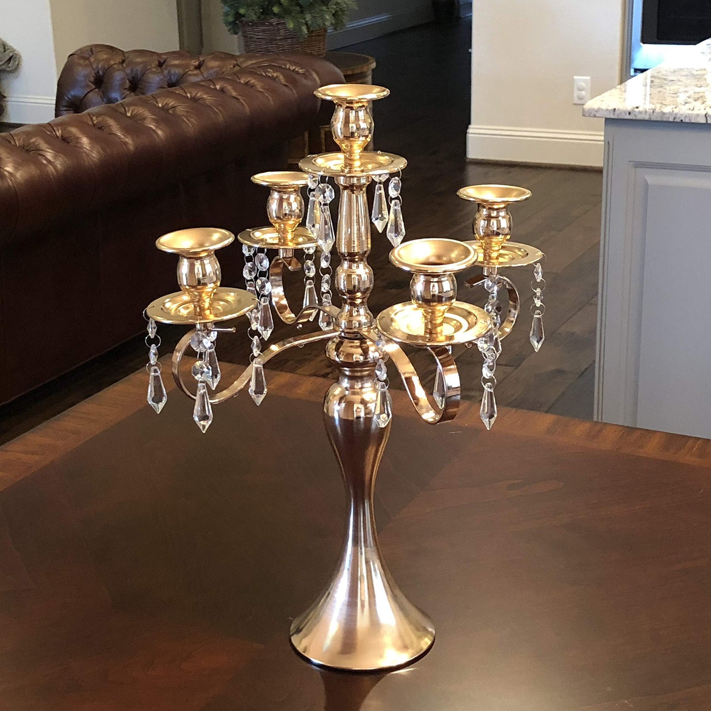 Allgala Crystal Metal Plated Tealight Votive Decorative Candle Holder