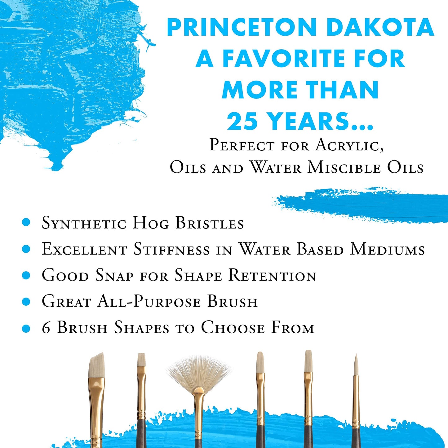 Princeton Dakota Paintbrush, Size 2, Dark Brown