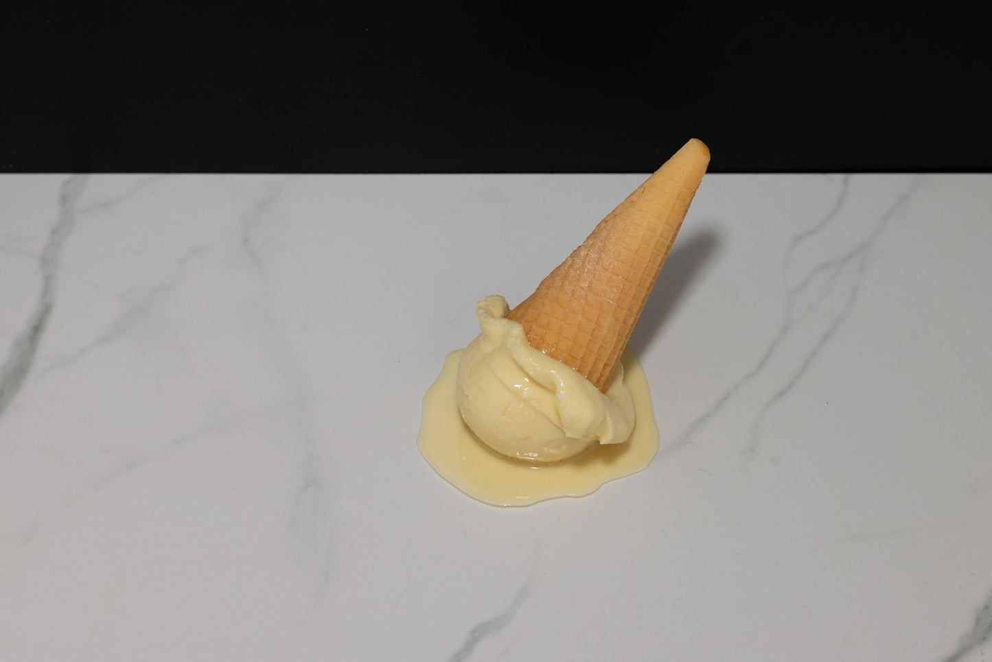 Fake Melting Vanilla Ice Cream Cone