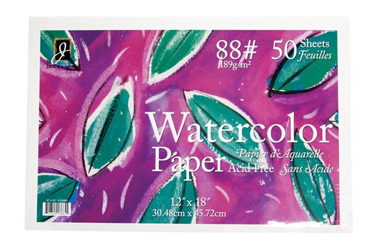 Jack Richeson 50 Pack 12" X 18" 88# Watercolor Paper