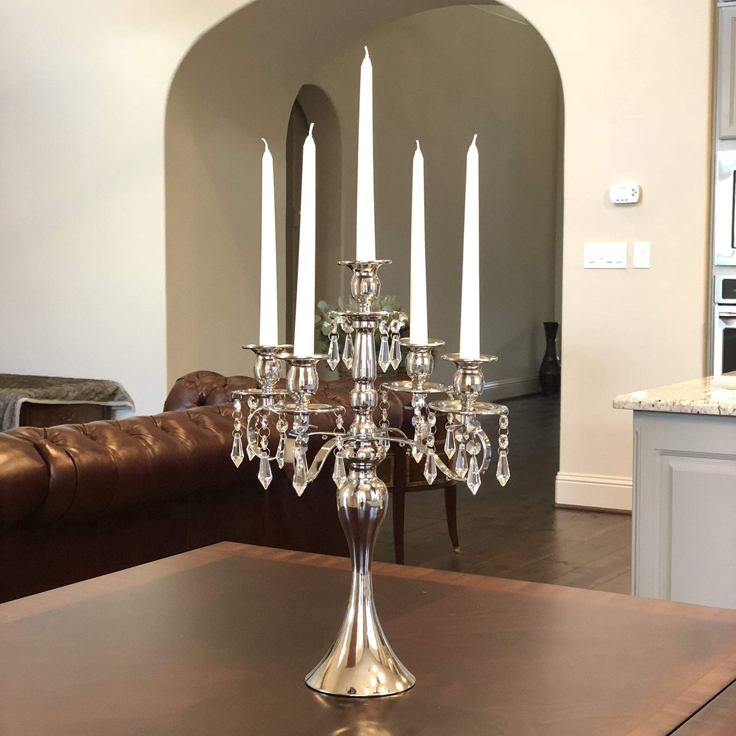 Allgala Crystal Metal Plated Tealight Votive Decorative Candle Holder