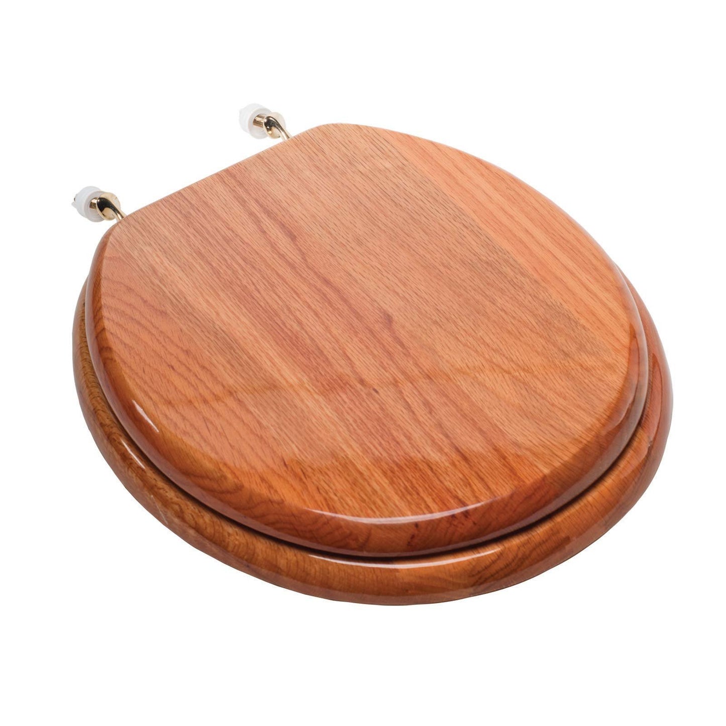 Designer Solid Round Toilet Seat in Oak