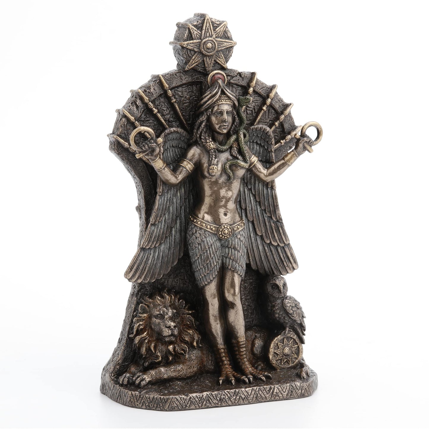 Veronese Design 8 1/2 Inch Ishtar The Babylonian Goddess of War and Fertility Cold Cast Resin Sculpture Bronze Finish
