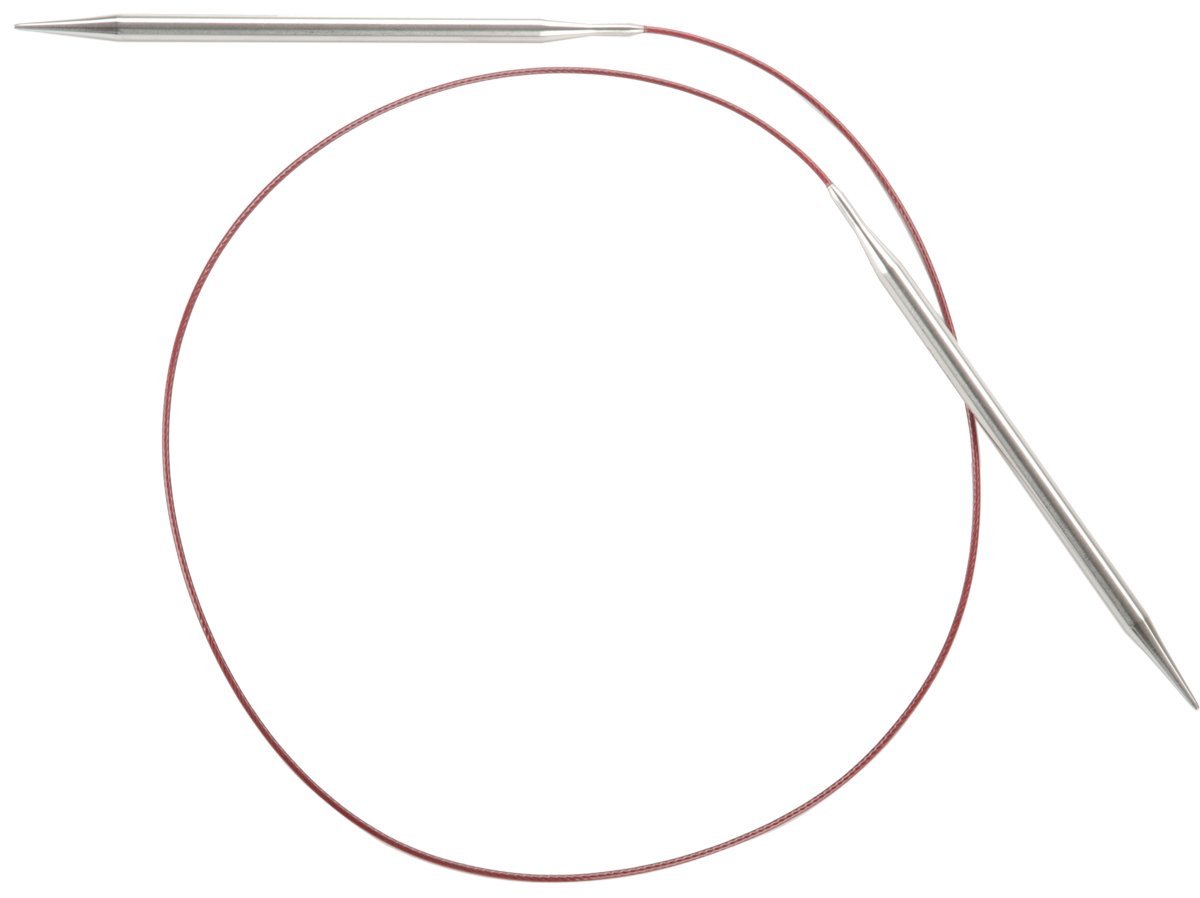 ChiaoGoo 32-Inch Red Lace Stainless Steel Circular Knitting Needles, 1/2.25mm