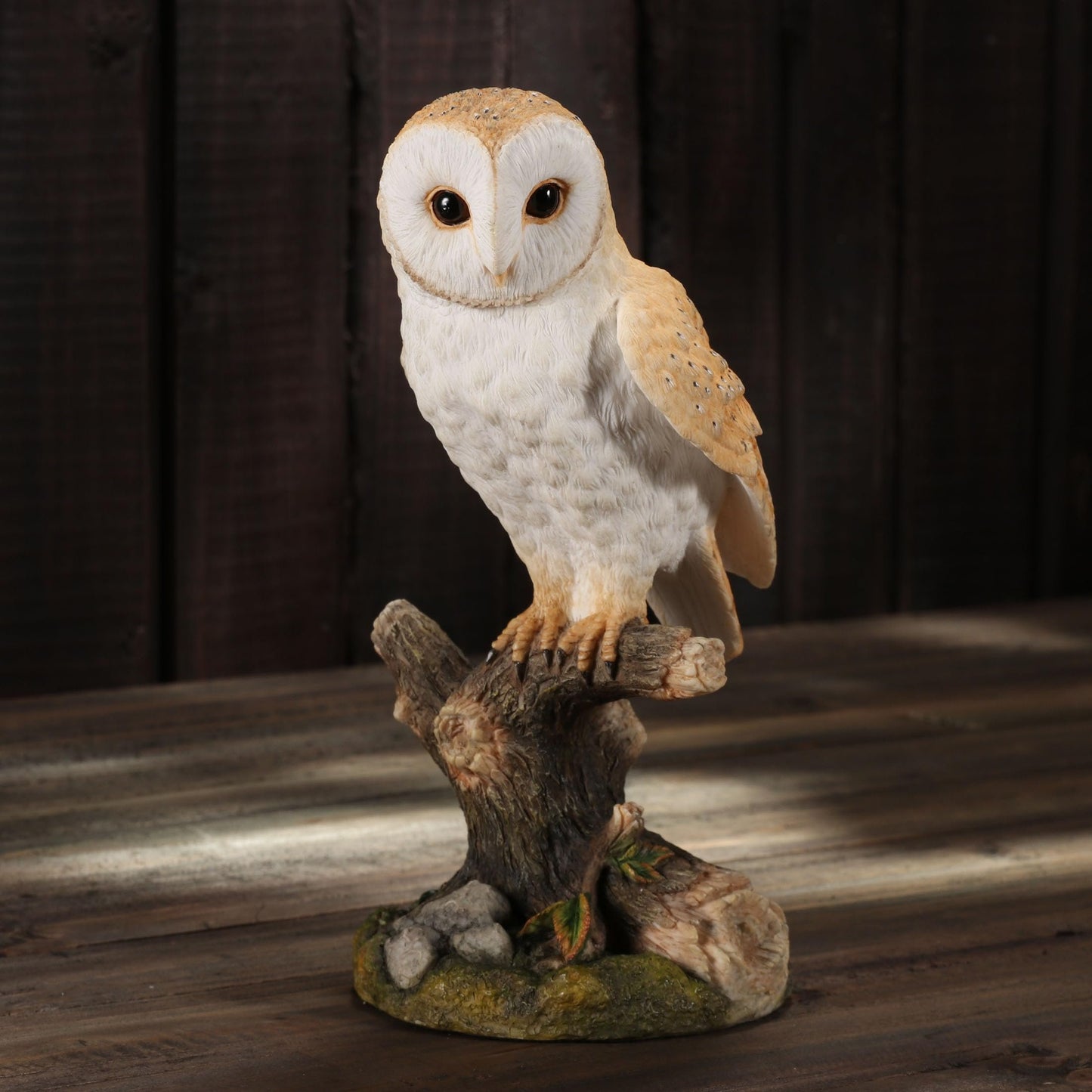 Veronese Design 7 7/8 Barn Owl Standing On Branch Resin Animal Figurine