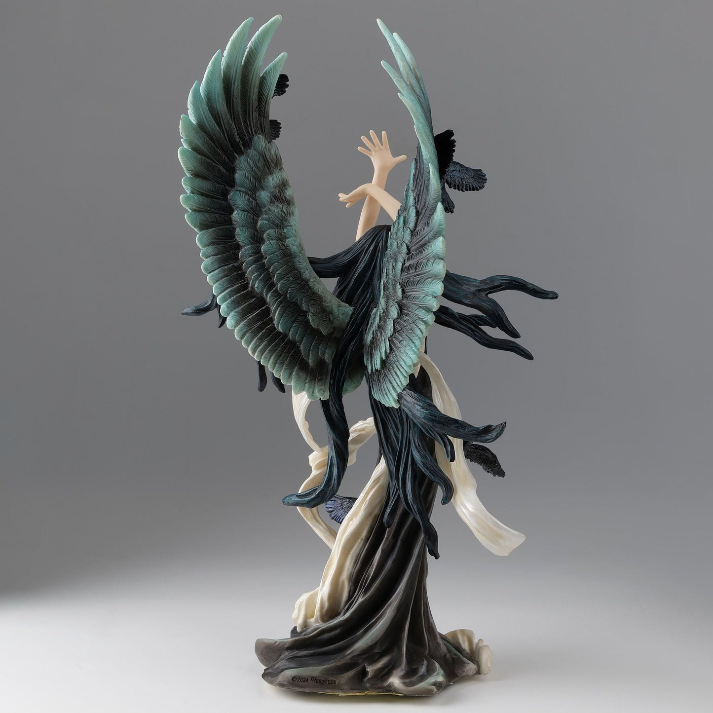 Veronese Design 12 5/8 Inch Faery of Ravens by Nene Thomas Resin Figurine Hand Painted Home Decoration