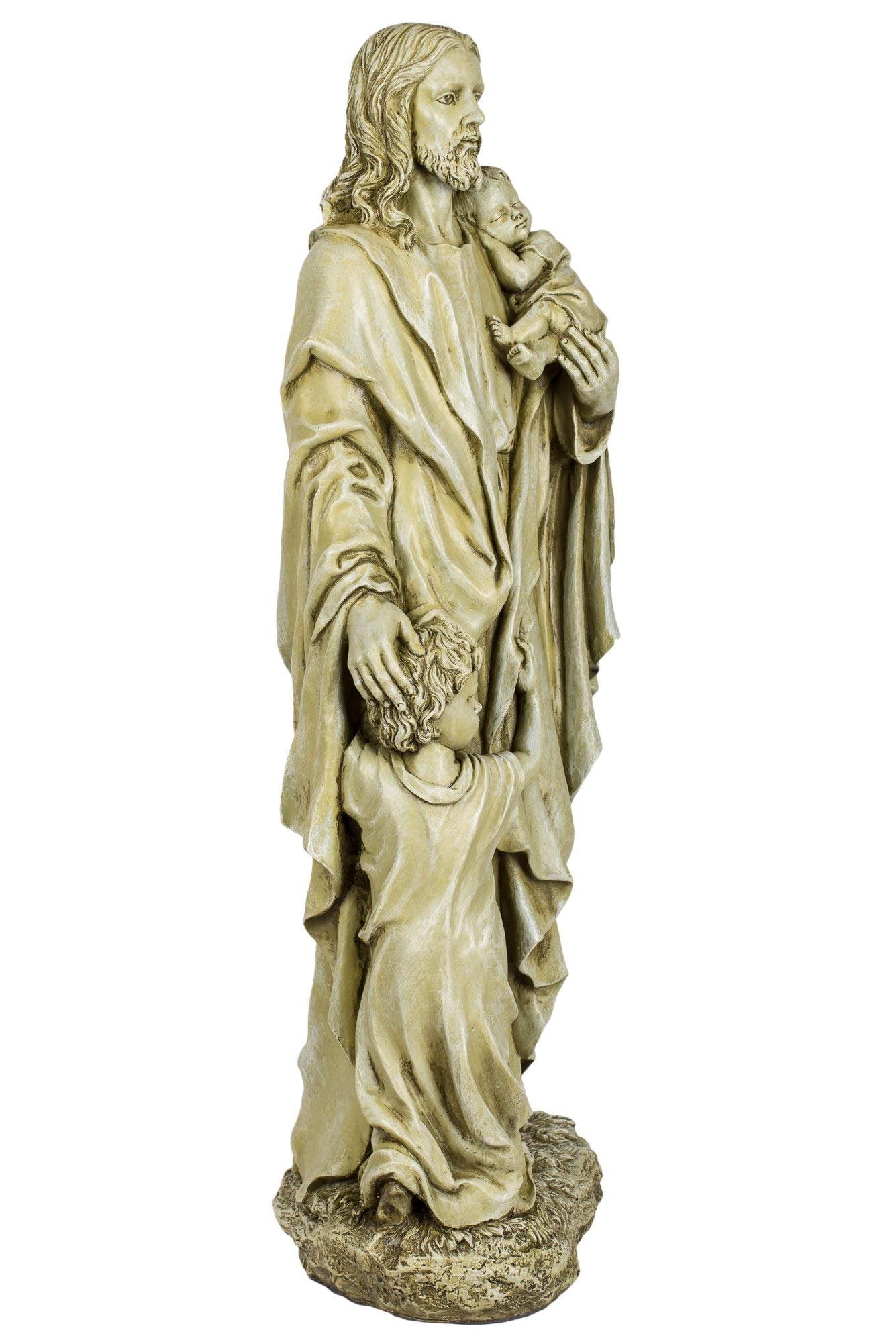 Joseph's Studio by Roman, 24" H Jesus with Children Garden Statue, Religious Outdoor Décor