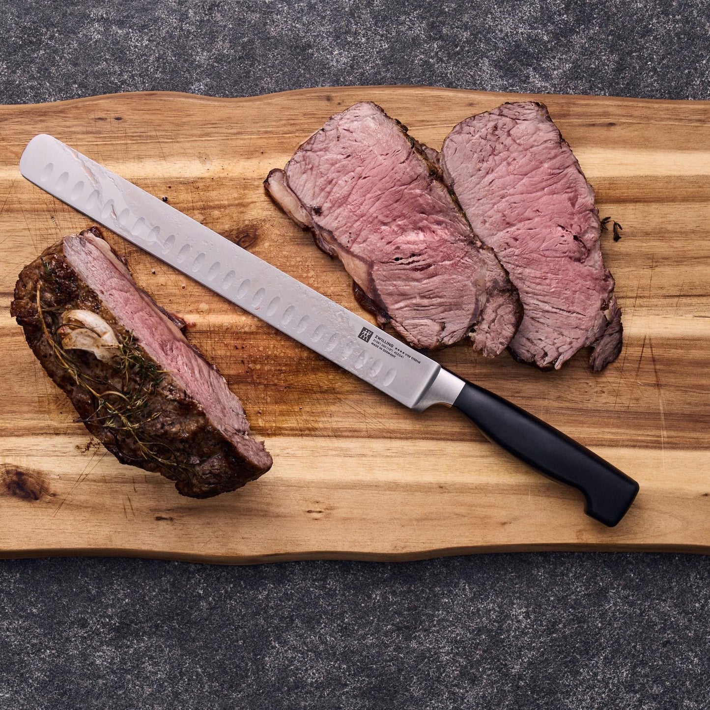 ZWILLING Four Star Hollow Edge Slicing Knife, Personalized, Engraved