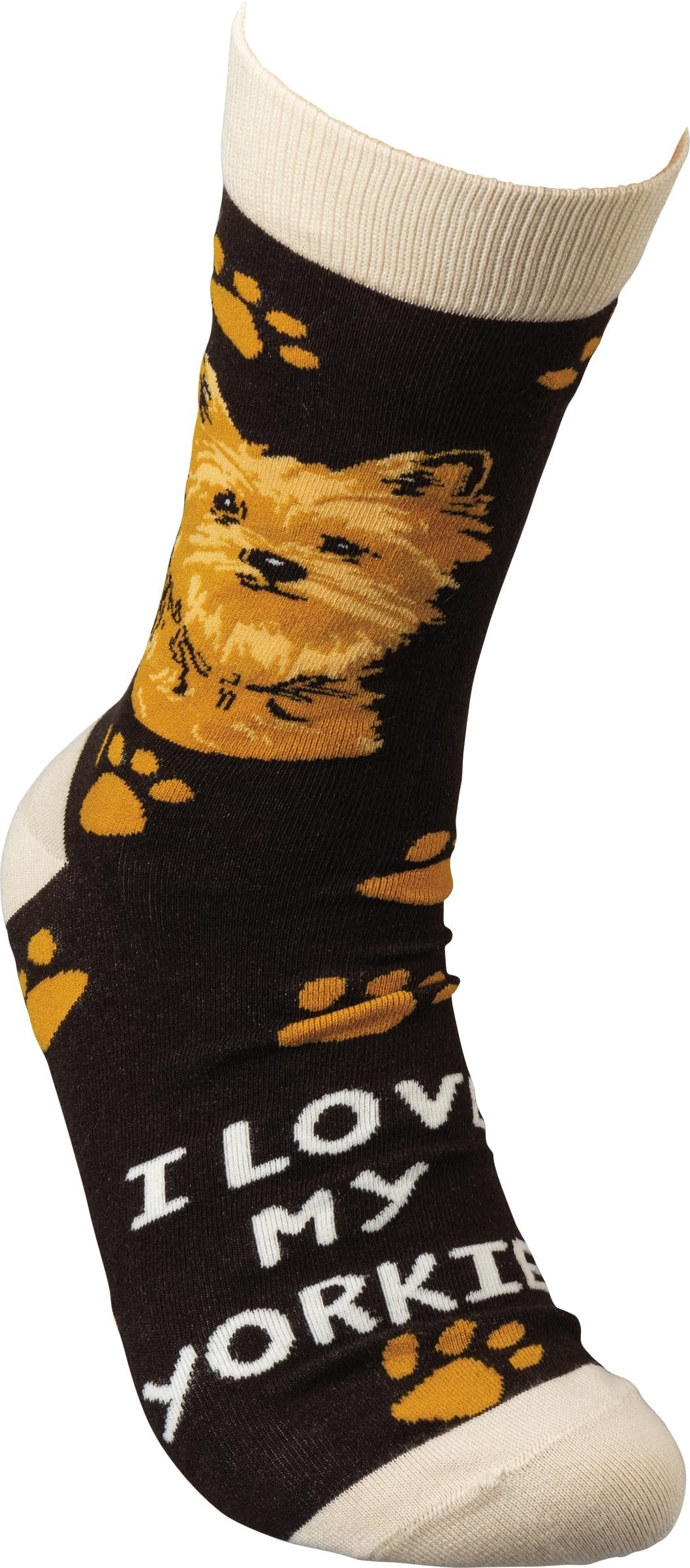 Primitives by Kathy Socks - I Love My Yorkie, Unisex, One Size