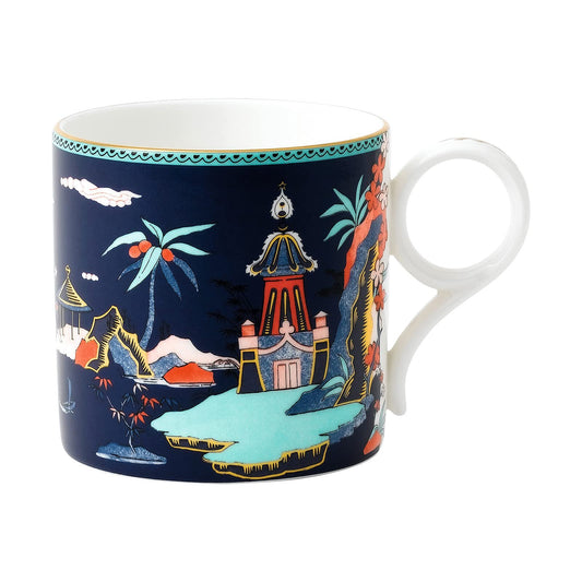 Wedgwood Wonderlust Mug Blue Pagoda, 3.3", Multicolor