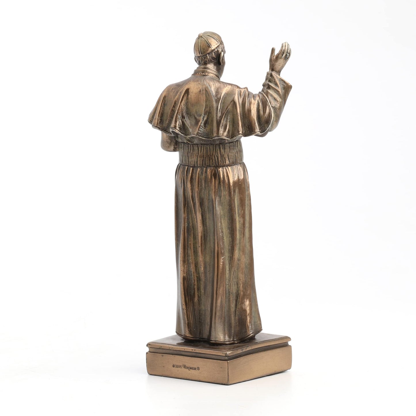 11 Inch Pope Francis Cold Cast Decorative Figurine, Bronze Color