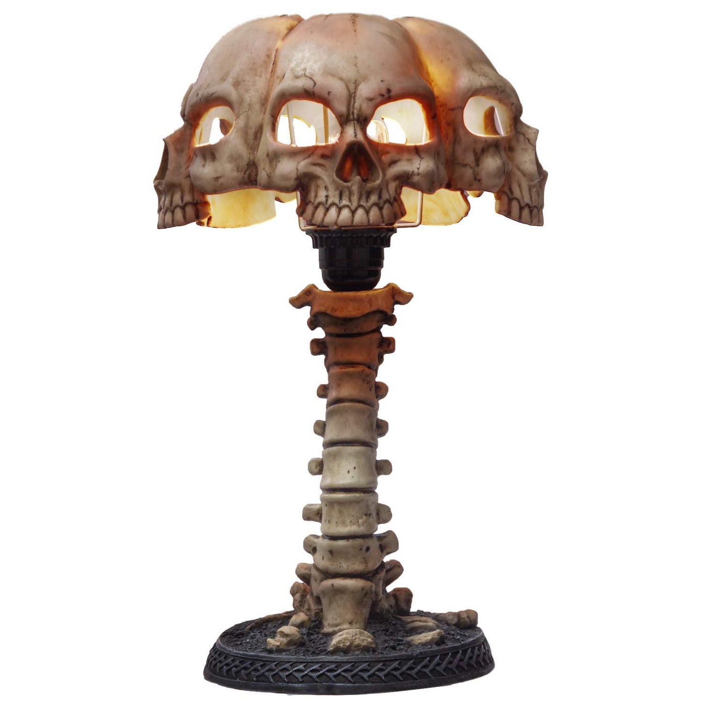 Pacific Giftware Incomplete Resurrection Skull Faced Desk Lamp Resin Home Decor