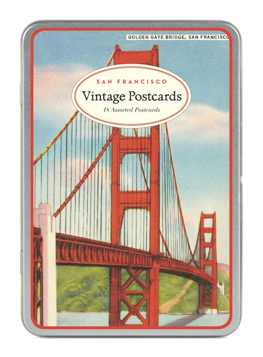 Vintage San Francisco Postcard set in Keepsake Tin Cavallini by Cavallini