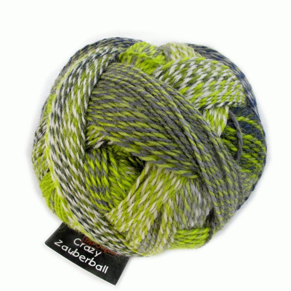 Schoppel Wolle - Zauberball Crazy Knitting Yarn - Lime/Greys (# 2204)