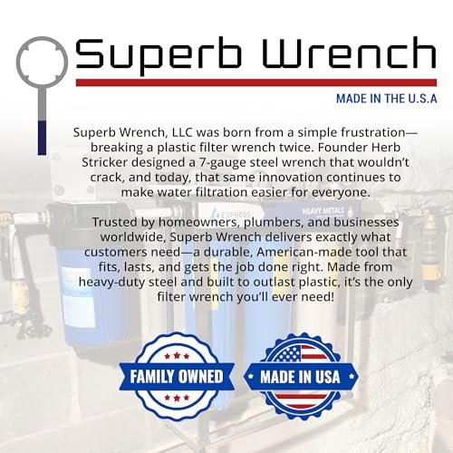 Superb Wrench SPBW-18 Heavy Duty Metal Water Filter Housing Wrench (4.24 inch Inside Diameter)