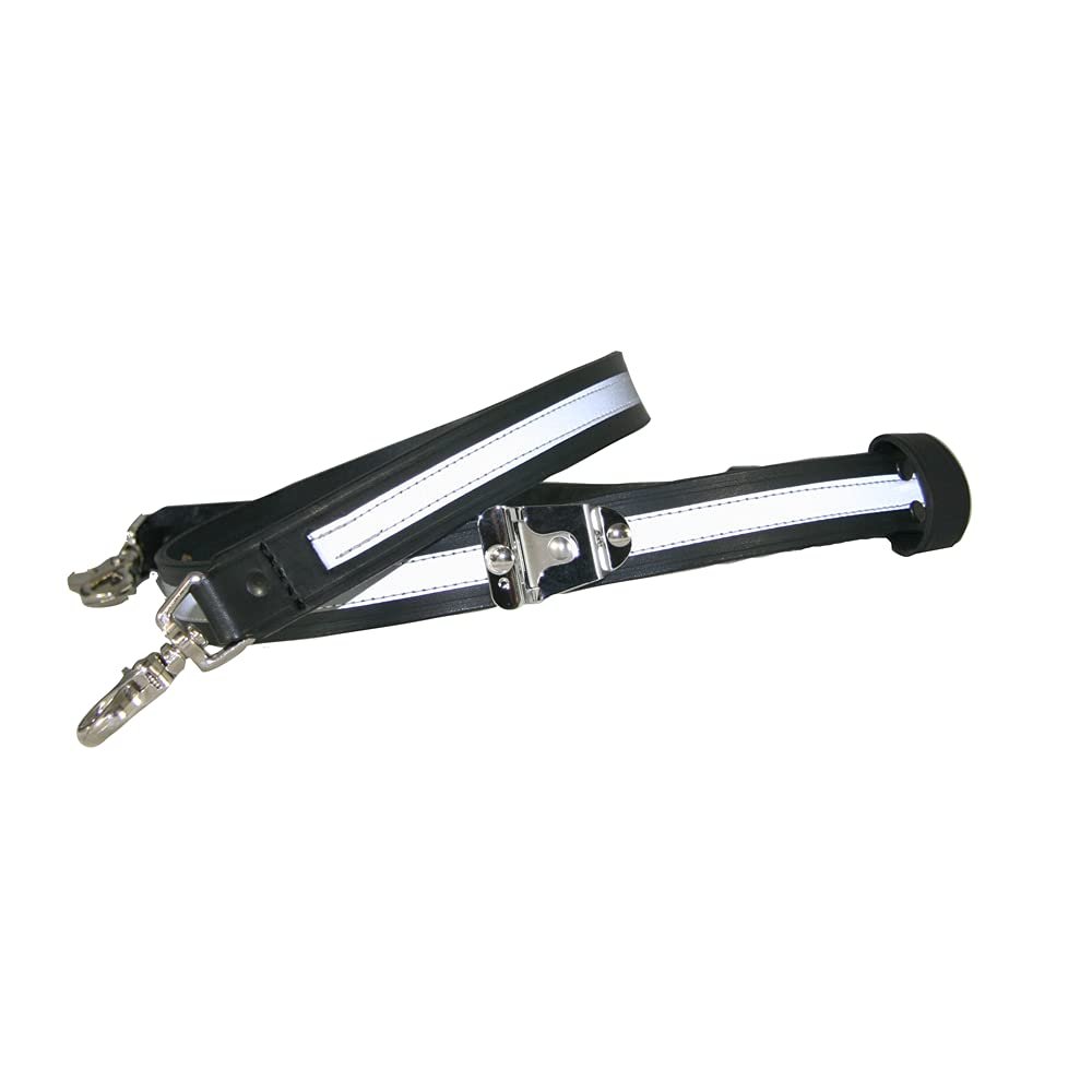 Boston Leather Firefighter's Radio Strap (Reflective/Large/Black)